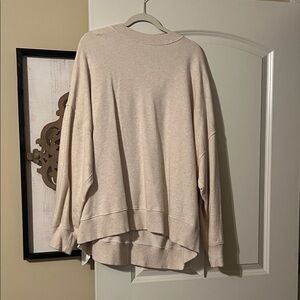 Aerie Cream Crew Neck Sweater